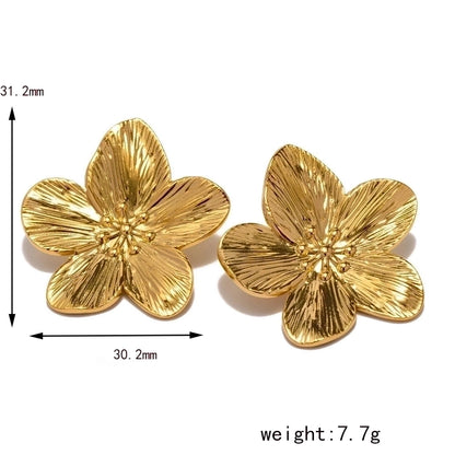 Rosalie Flower Stud Earrings