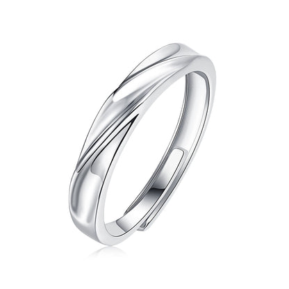 Sterling Silver Moissanite Wedding Bands