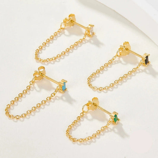 Veronica Chain Stud Earrings