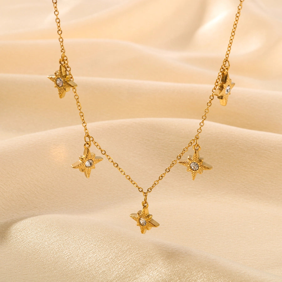 Guiding Star Dainty Charm Necklace