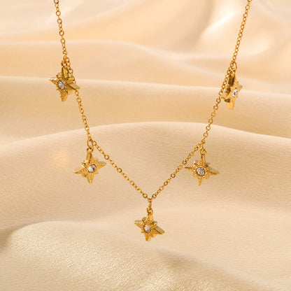 Guiding Star Dainty Charm Necklace