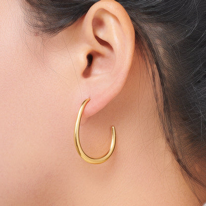 Geometric Gold Hoop Earrings