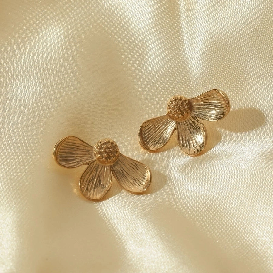 Terra Flower Stud Earrings