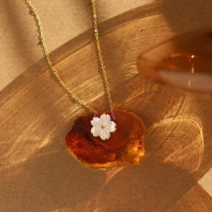 Minimalist Sakura Pendant Necklace