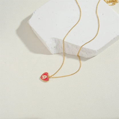 Candy Heart Enamel Zodiac Pendant Necklace