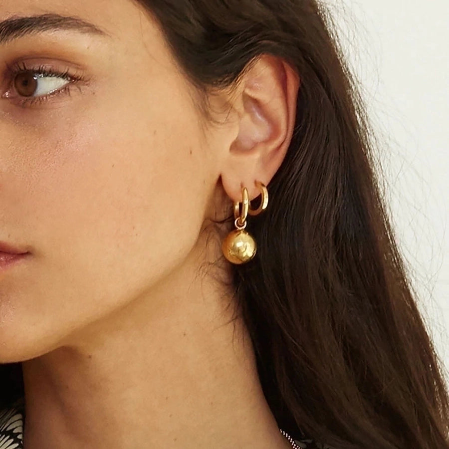 Vittoria Bubble Charm Hoop Earrings