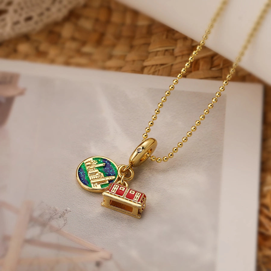 Travel Charm Pendant Necklace