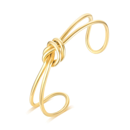 Nordic Knot Golden Cuff Bracelets