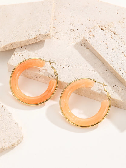 Mollie Smoke Resin Hoop Earrings