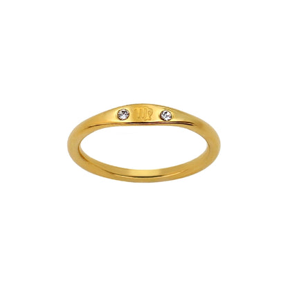 Minimalist Zodiac Sign Band Rings