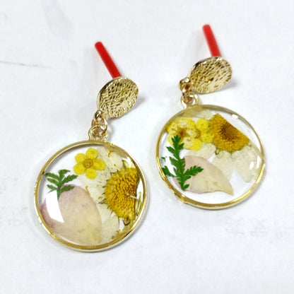 Bloom Resin Floral Dangle Earrings