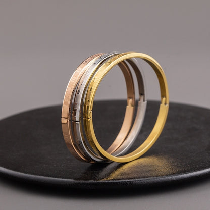 Roman Numeral Stackable Bangles
