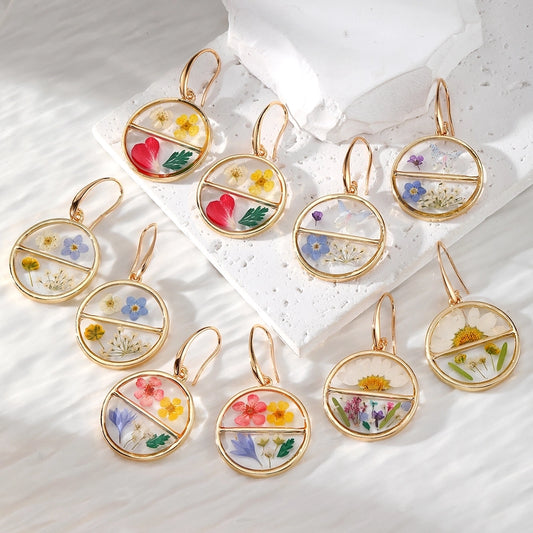 Rosalie Floral Resin Drop Earrings