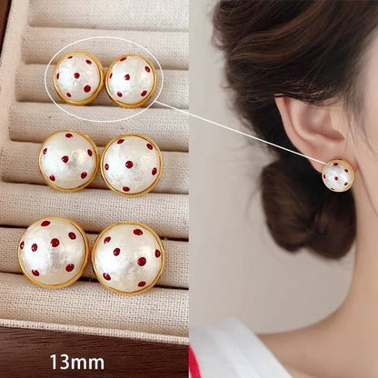 60s Polka Dot Stud Earrings