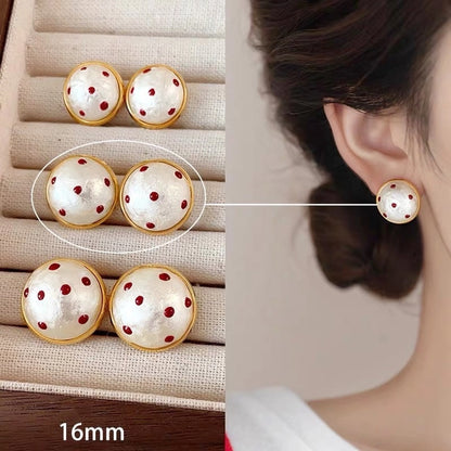 60s Polka Dot Stud Earrings