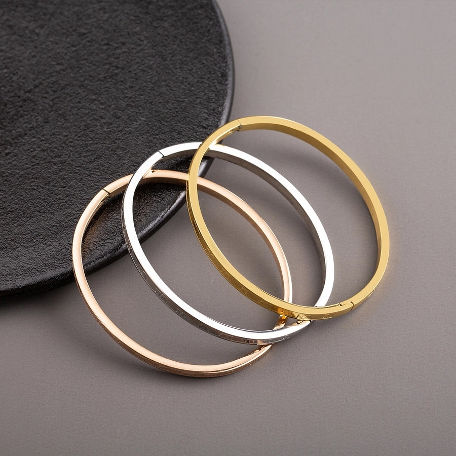 Roman Numeral Stackable Bangles
