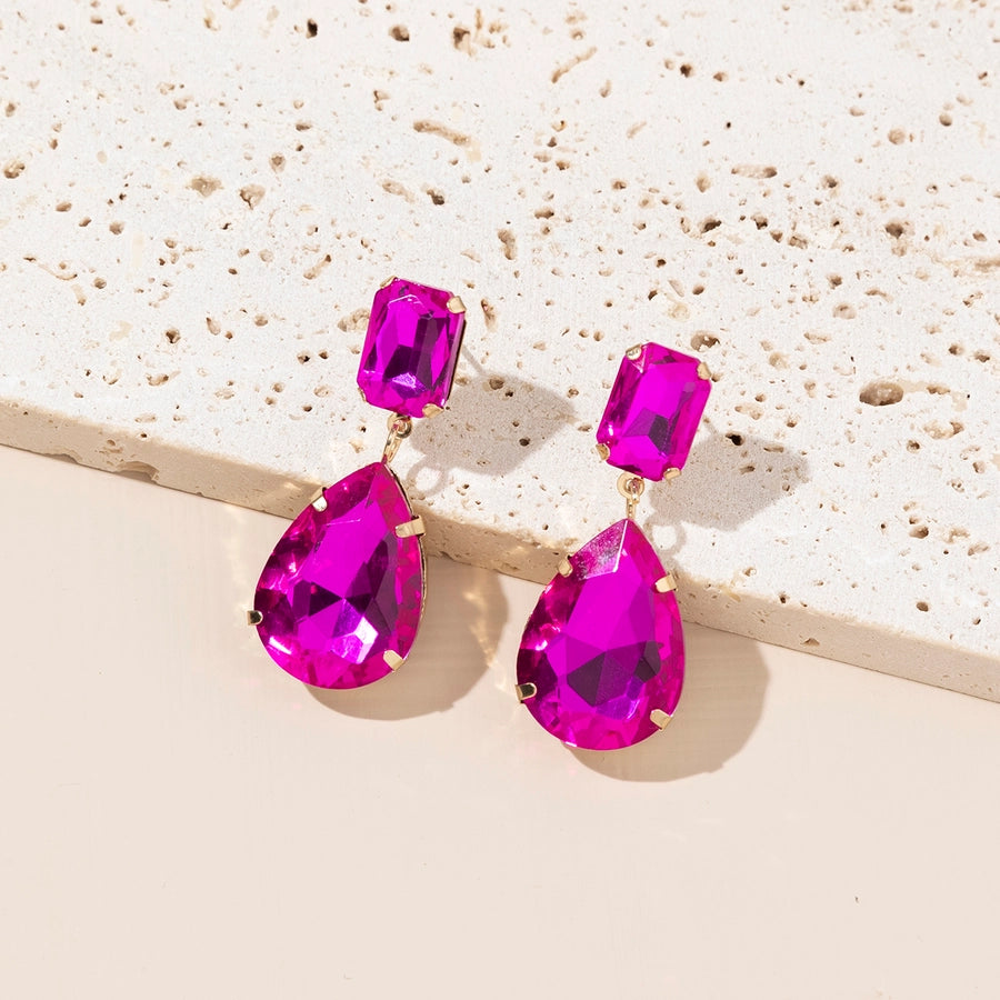 Dainty Crystal Teardrop Dangles