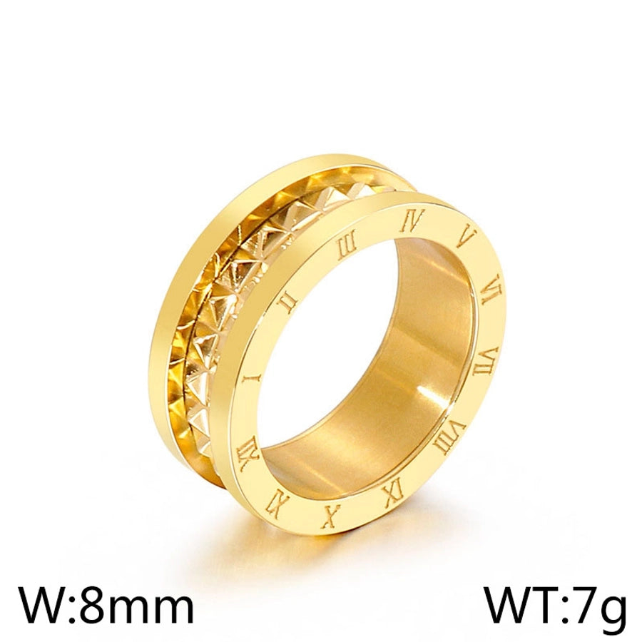 Vintage Roman Numeral Band Rings