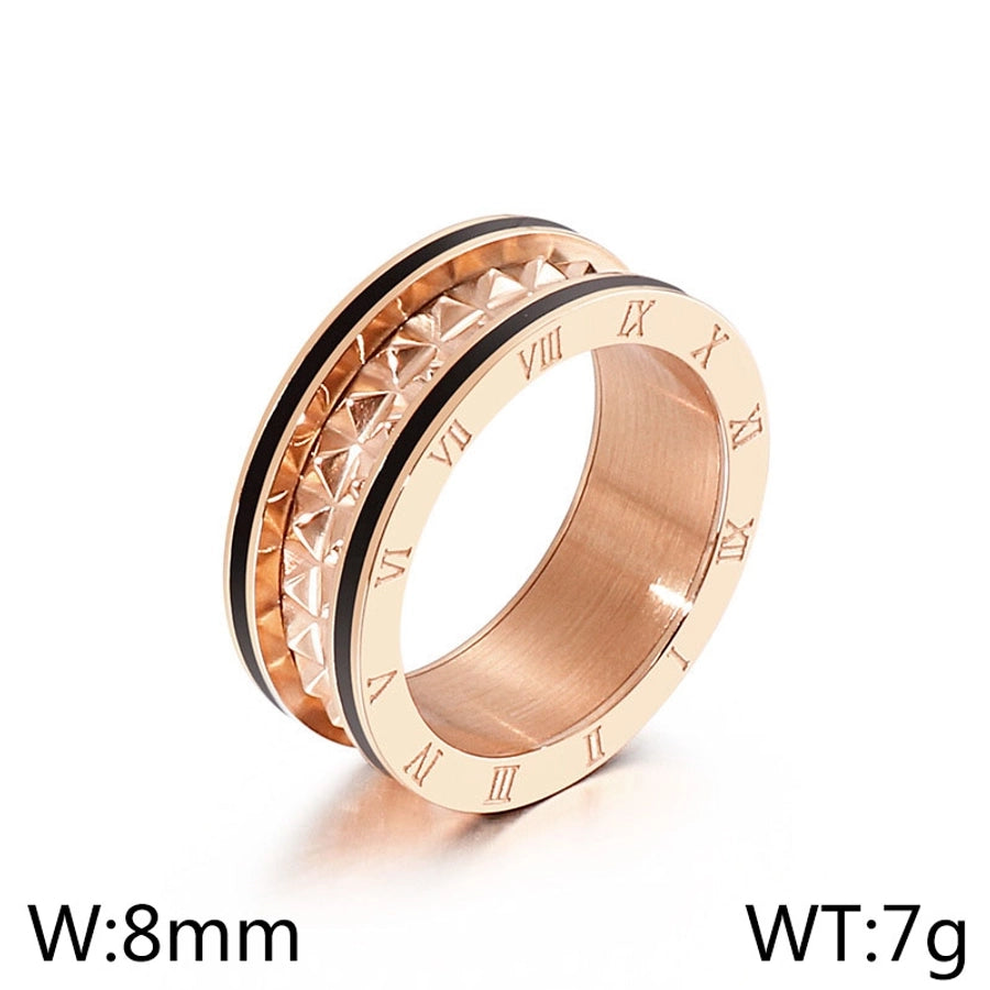 Vintage Roman Numeral Band Rings