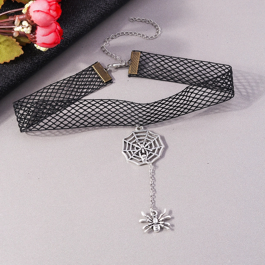 Gothic Spider Web Choker