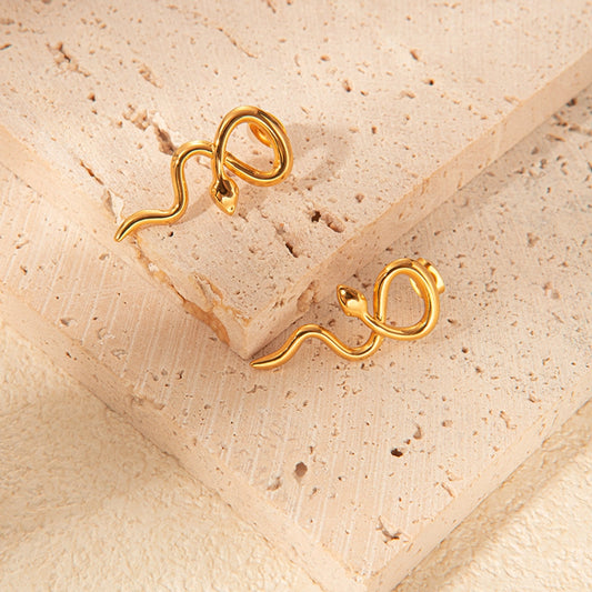 Minimalist Snake Stud Earrings