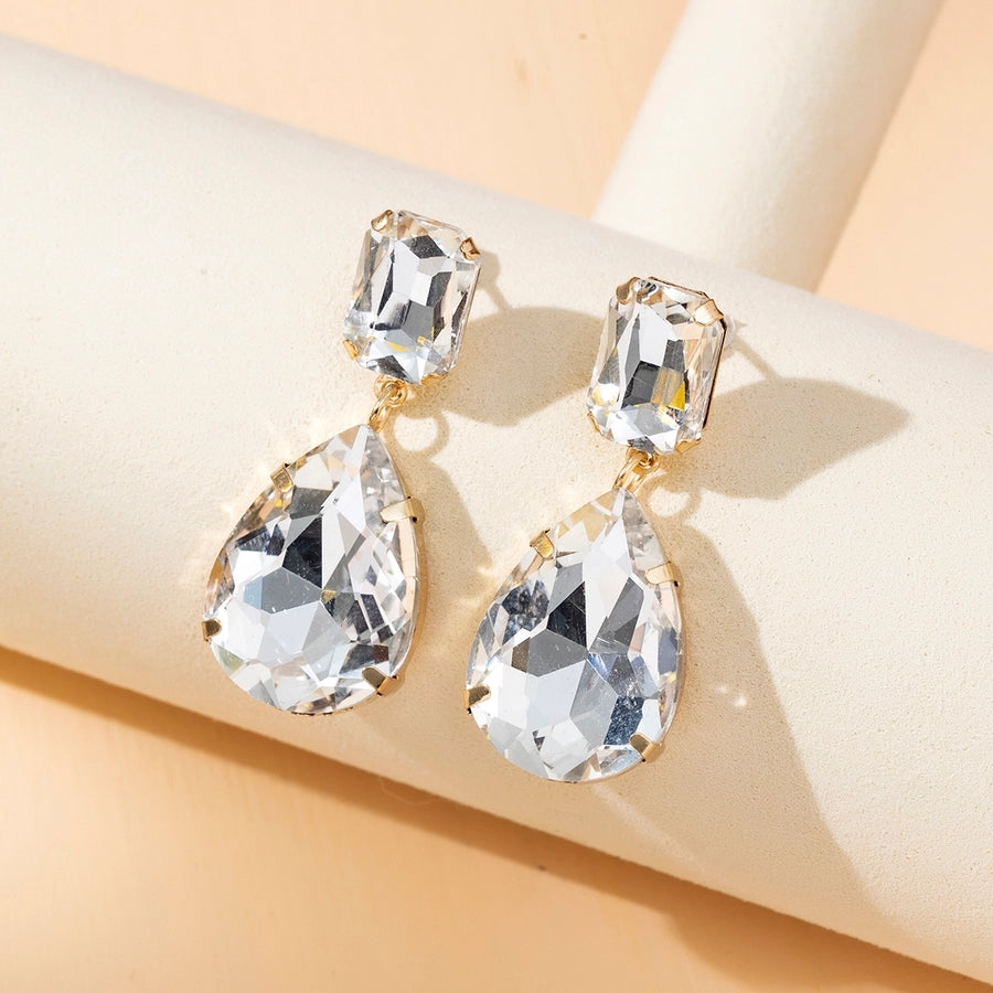 Dainty Crystal Teardrop Dangles