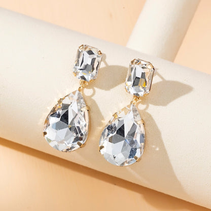 Dainty Crystal Teardrop Dangles