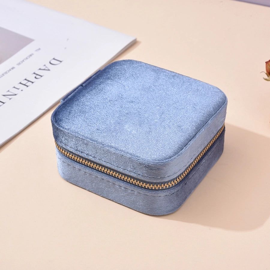 Velvet Square Travel Jewelry Boxes