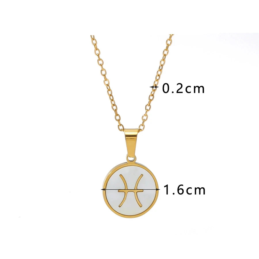 Dainty Shell Zodiac Pendant Necklace