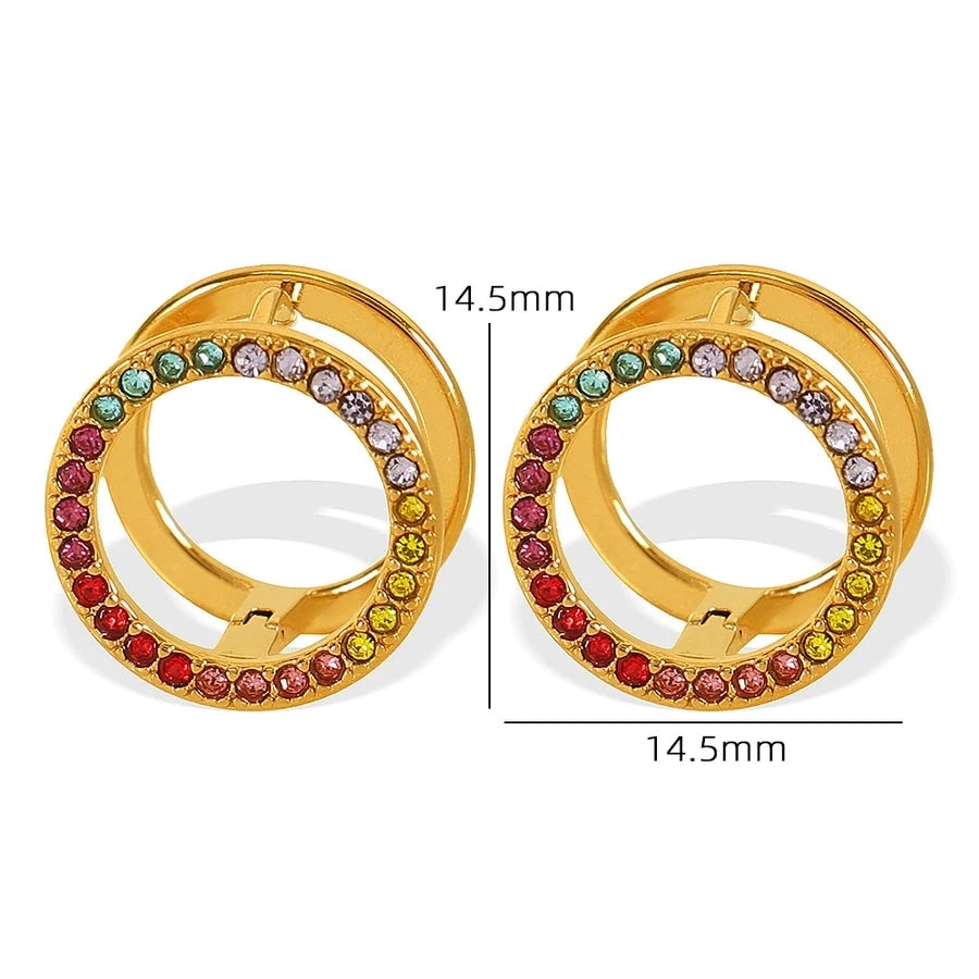 Retro Shine Hollow Hug Earrings