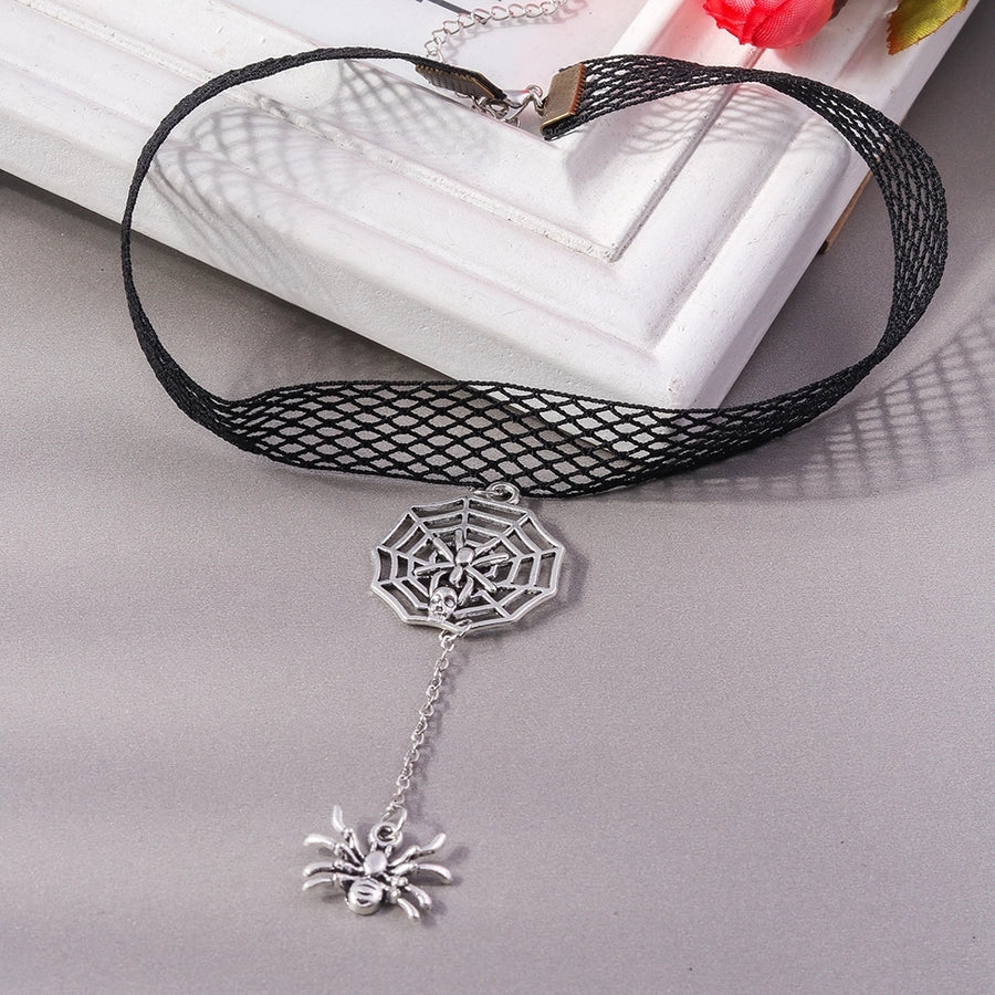 Gothic Spider Web Choker