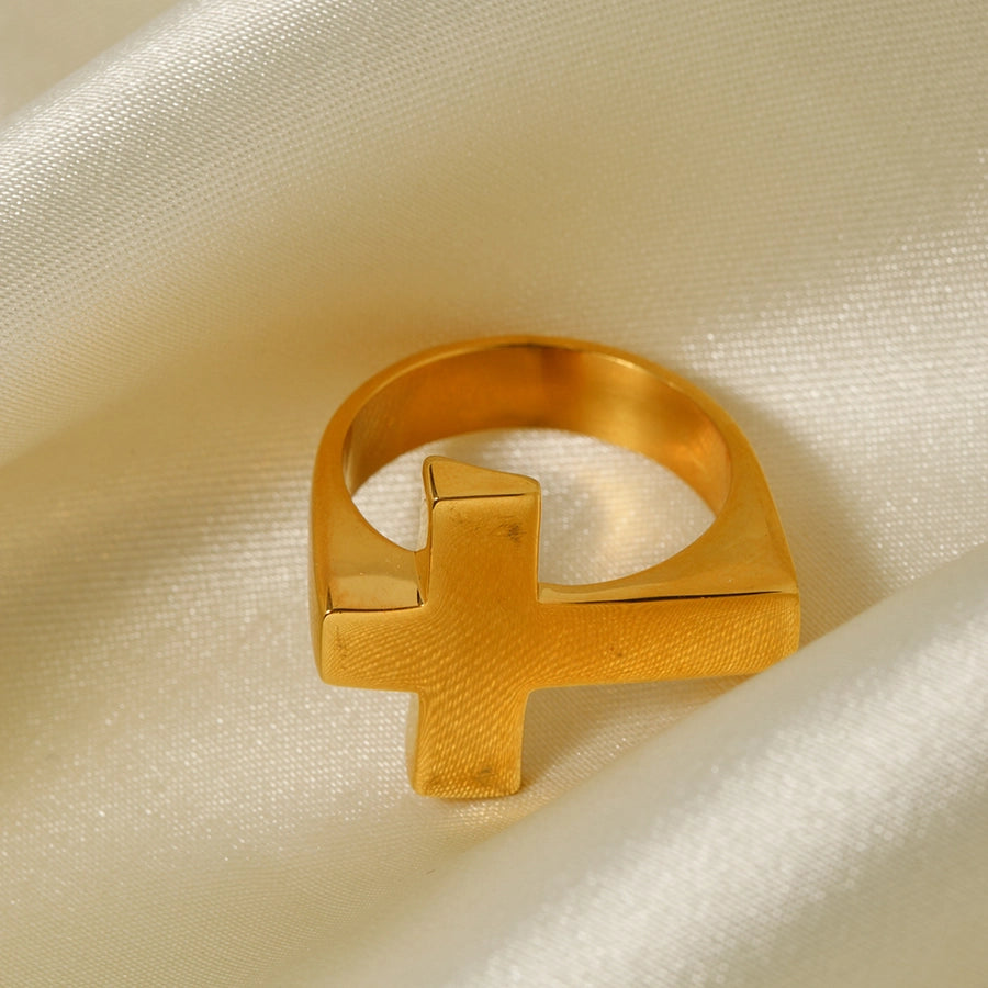 Golden Cross Statement Ring