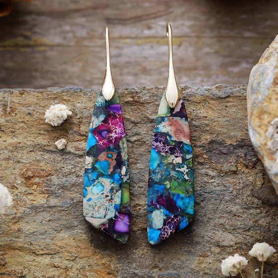 Celina Dragon Stone Drop Earrings