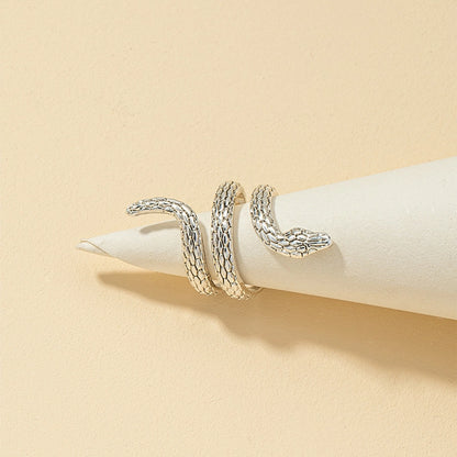 Cobra Hug Statement Open Ring