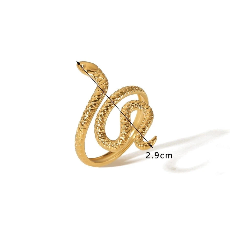 Golden Snake Open Rings