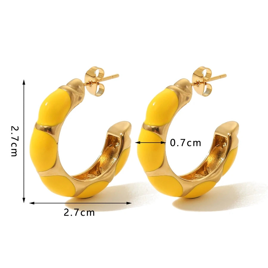 Young Love Statement Resin Hoop Earrings