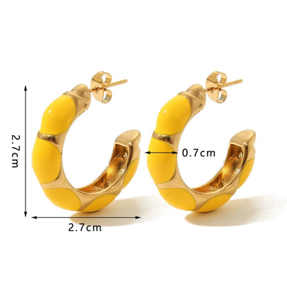 Young Love Statement Resin Hoop Earrings