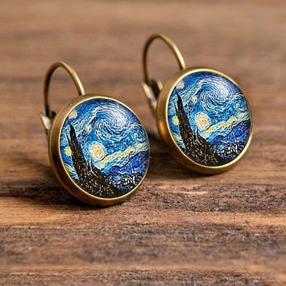 Van Gogh Starry Night Drop Earrings