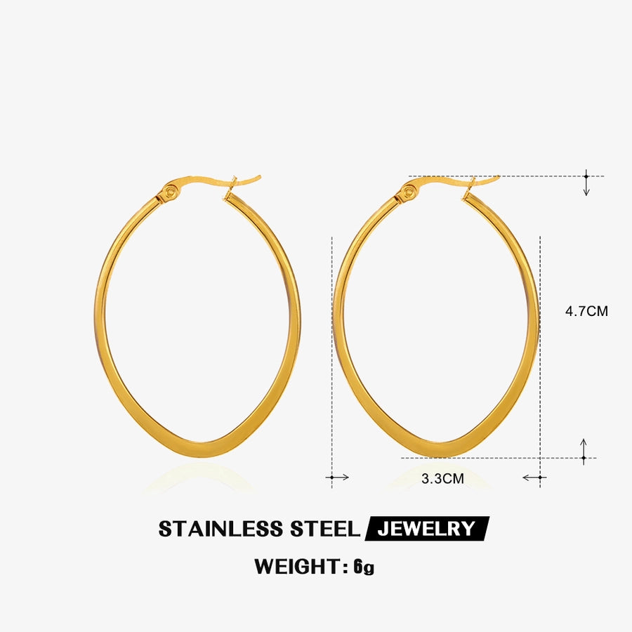 Geometric Hollow Hoop Earrings