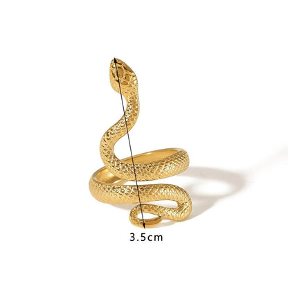 Golden Snake Open Rings