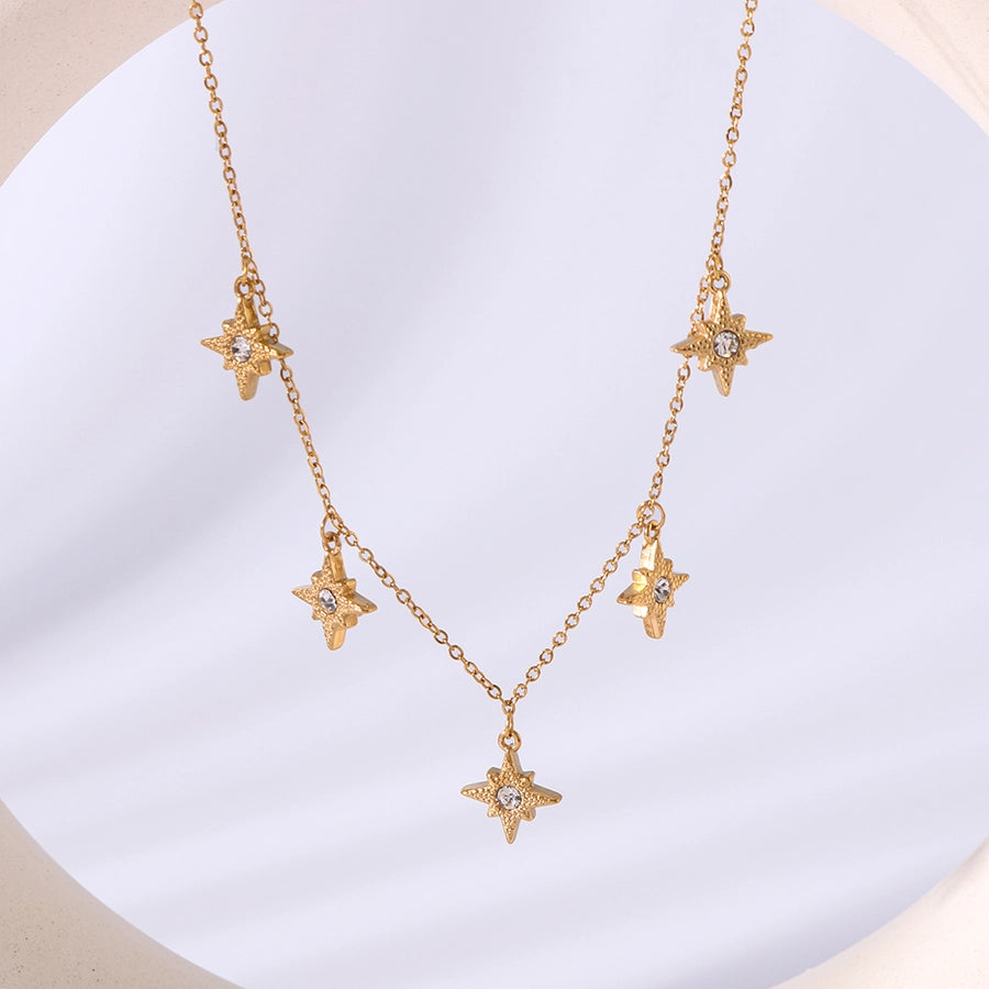 Guiding Star Dainty Charm Necklace