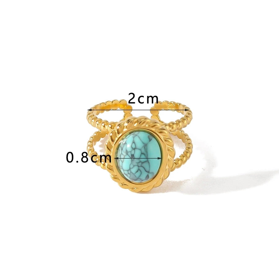 Valentina Vintage Gemstone Open Rings