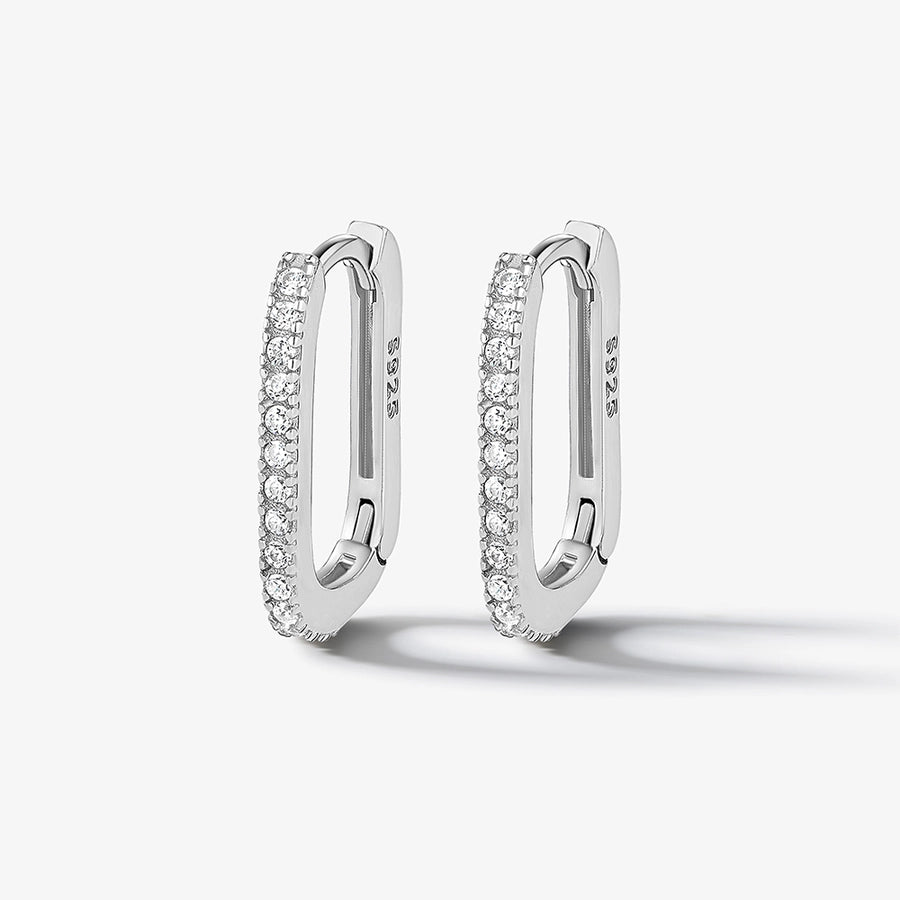 Elegant 925 Silver Hoop Earrings