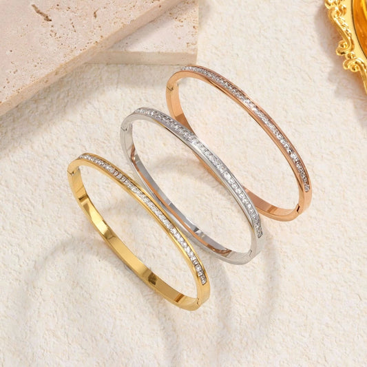 Elegant Rhinestone Bangle Bracelet