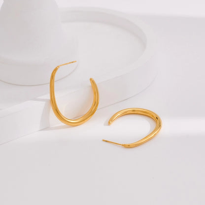 Geometric Gold Hoop Earrings