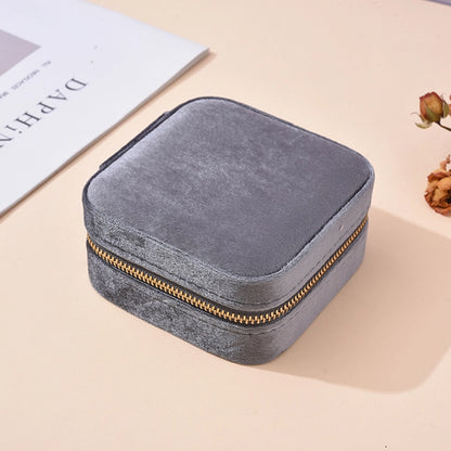 Velvet Square Travel Jewelry Boxes