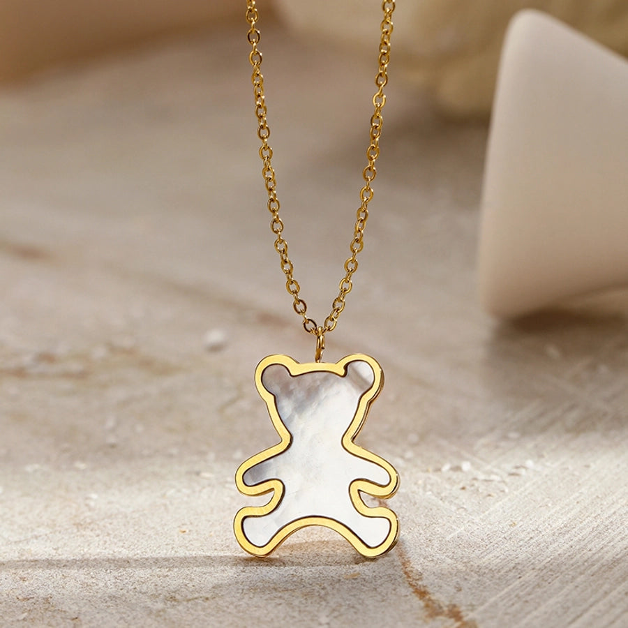 Teddy Shell Pendant Necklace