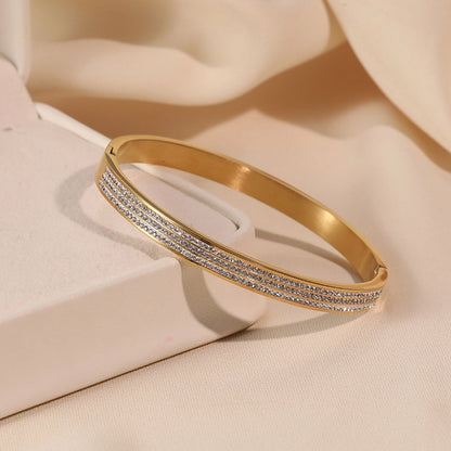 Minimalist Zircon Bangle Bracelets