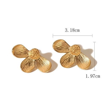 Terra Flower Stud Earrings