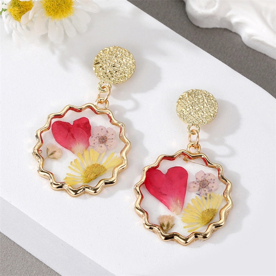 Bloom Resin Floral Dangle Earrings